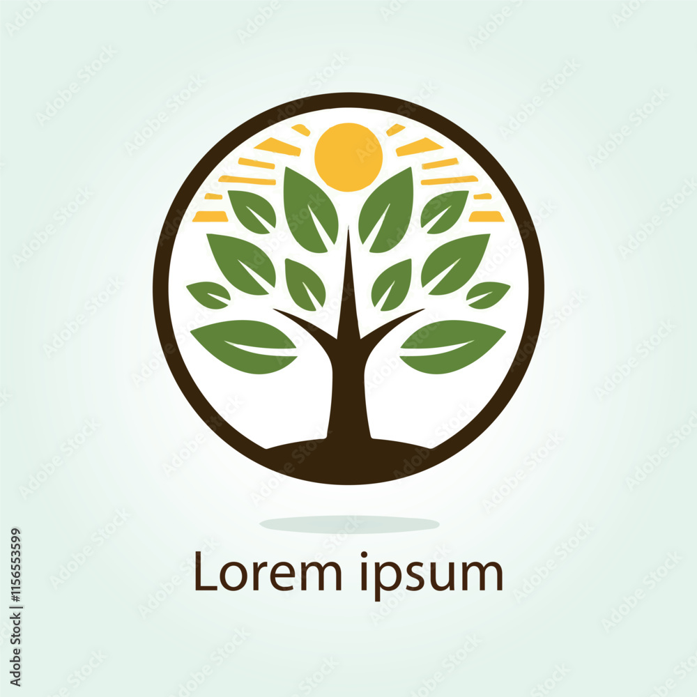 Obraz premium natural tree icon vector
