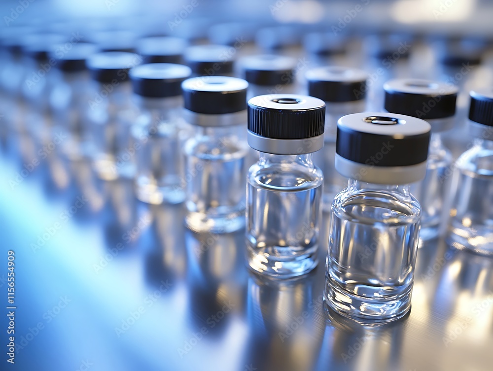 Little pharmacy sample glasses for making medications and treatment requirements, high tech science related factory lines Little pharmacy sample glasses for making medications and treatment requirements, high tech science related factory lines