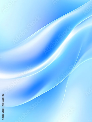 Abstract Soft Blue Gradient Waves Background