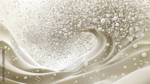 The tree of particles. Tree wind tears of small circles and dots. vector illustration