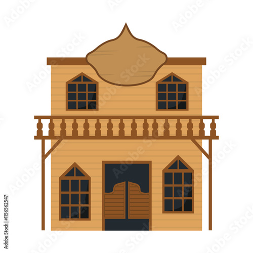 Wild West Building Vector Illustration - 07