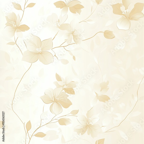 Elegant beige floral pattern.