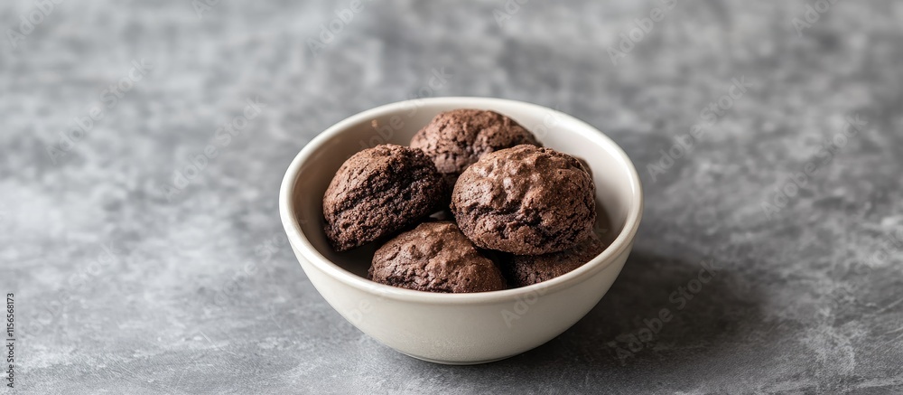 Hemp infused brownie cookies for dogs promoting wellness with CBD ingredients served in a bowl on a textured surface with space for text Hemp infused brownie cookies for dogs promoting wellness with CBD ingredients served in a bowl on a textured surface with space for text