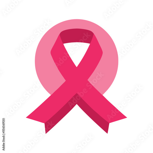 World Cancer Day pink color icon vector illustration