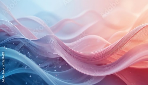 Abstract Flowing Pastel Waves Design Background
