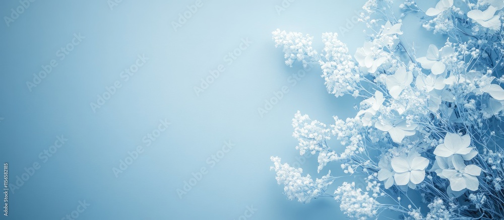 Floral Light Painting Background in Blue Tones with Space for Text and Elegant Floral Accents for Creative Projects Floral Light Painting Background in Blue Tones with Space for Text and Elegant Floral Accents for Creative Projects