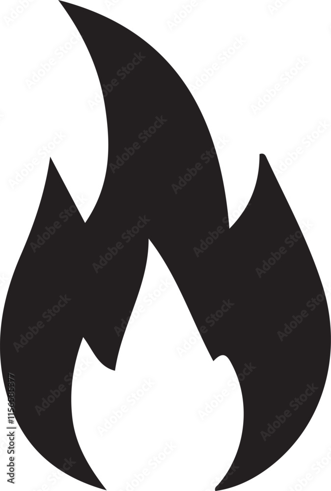 Fire Silhouette Vector Icon Illustration - High-Quality Editable Design
Fire Silhouette Vector Icon Illustration - High-Quality Editable Design