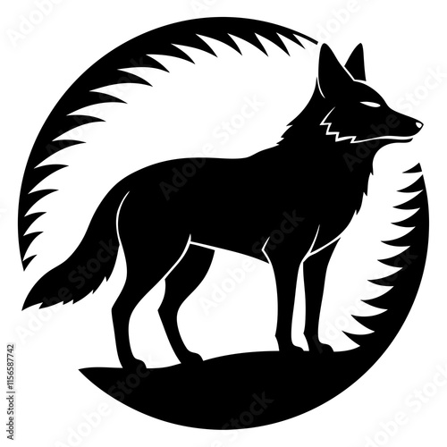 Coyote Silhouette vector illustration