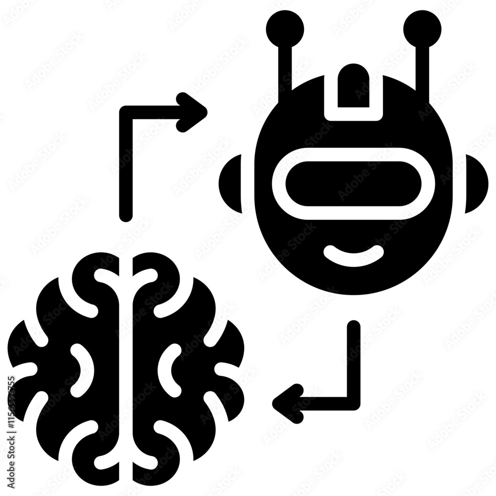 Obraz premium Robotic Brain Icon