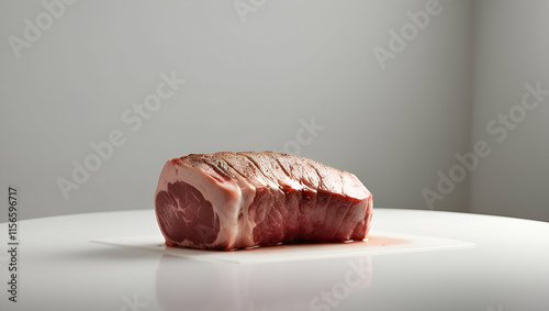A whole tenderloin, tender and pristine, isolated on a white background