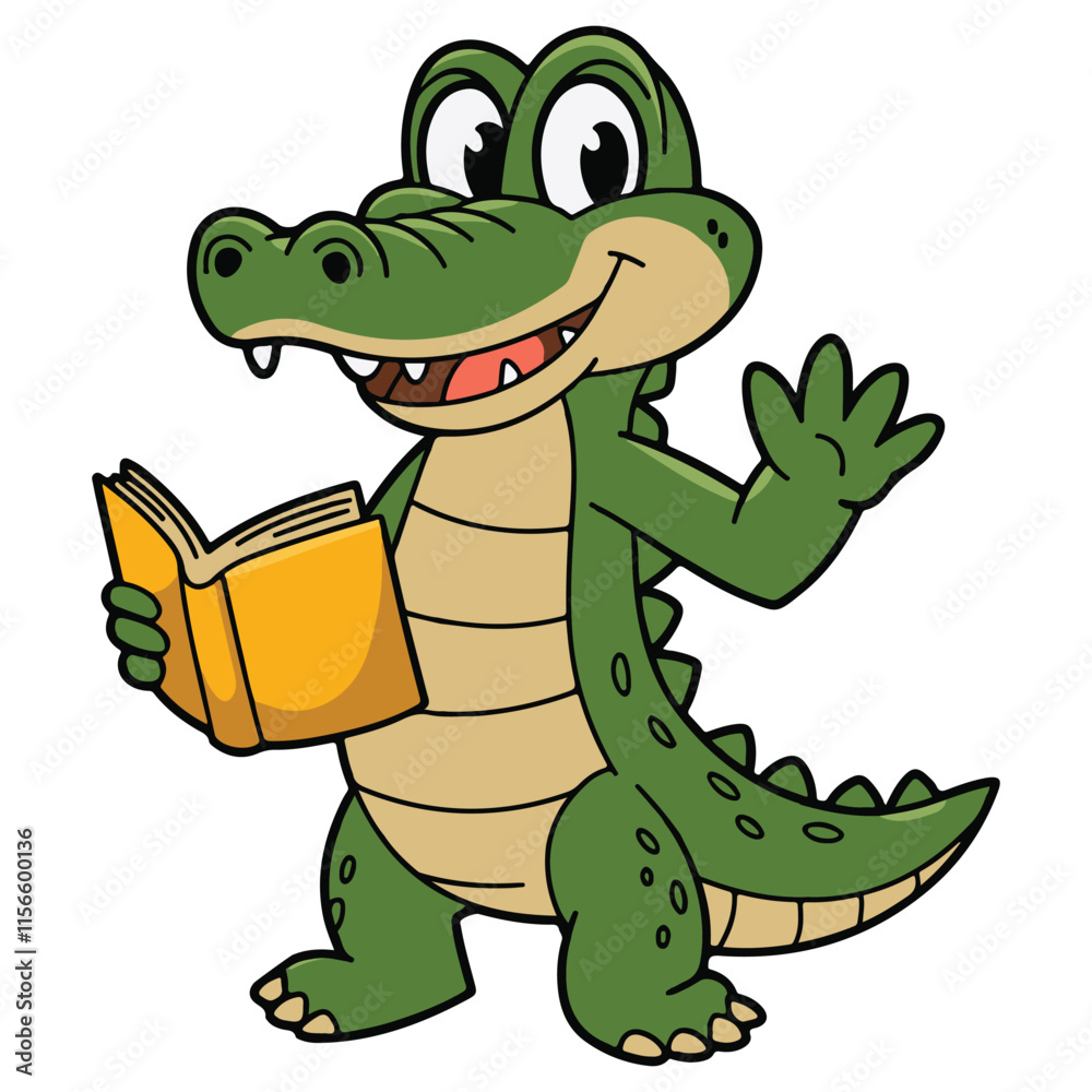 Fototapeta premium Cute Crocodile Vector 