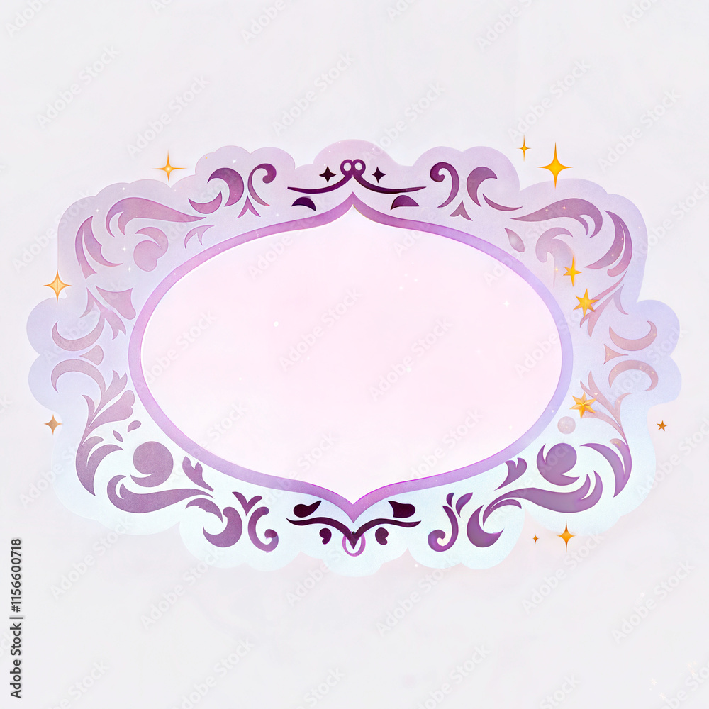 Charming decorative frame with empty copy space for text on a soft pastel background
Charming decorative frame with empty copy space for text on a soft pastel background