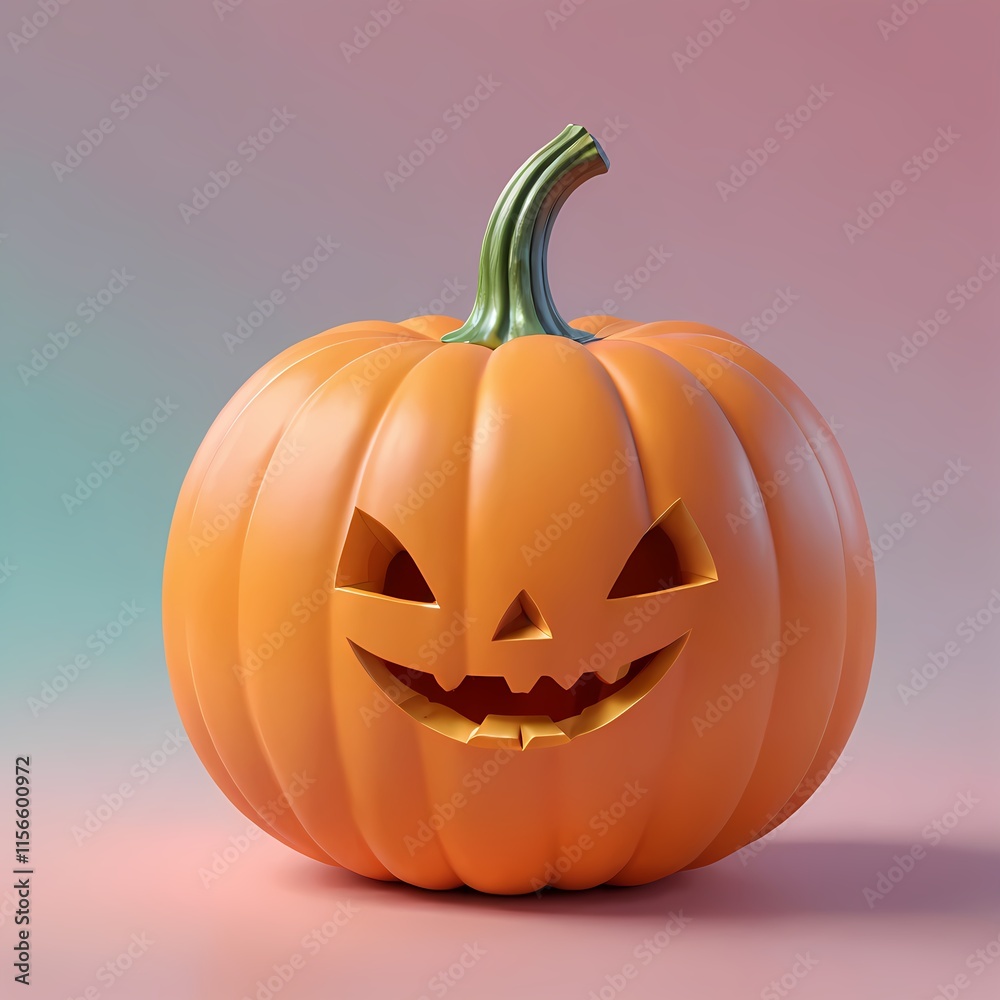 A jack-o-lantern on a pink and blue background. A jack-o-lantern on a pink and blue background.