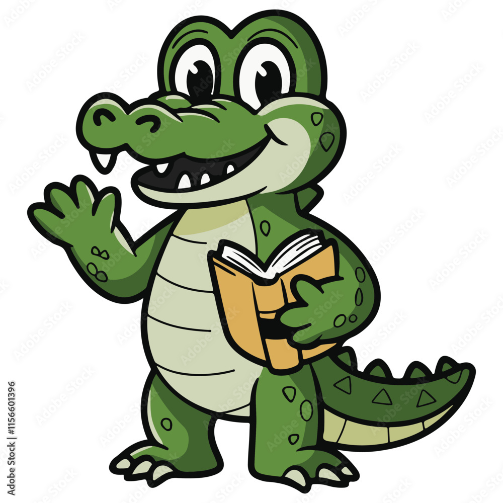 Fototapeta premium Cute Crocodile Vector 