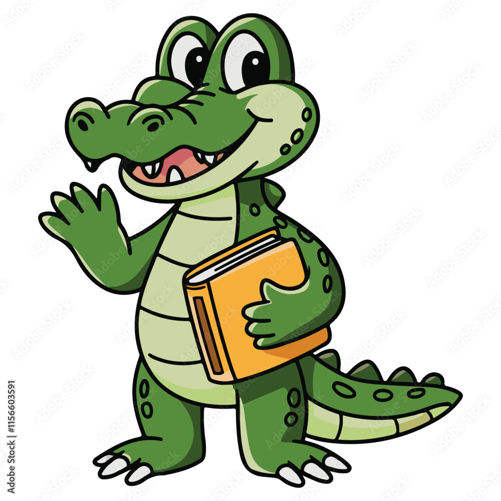 Obraz premium Cute Crocodile Vector
