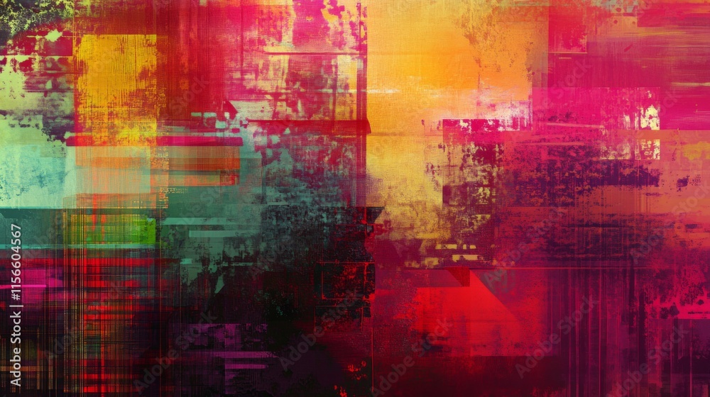 Abstract colorful digital painting with vibrant hues and textured layers. Abstract colorful digital painting with vibrant hues and textured layers.
