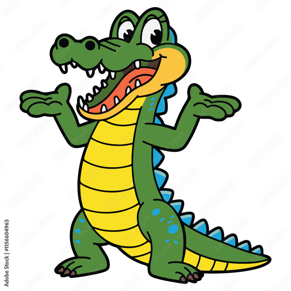 Fototapeta premium Cute Crocodile Vector