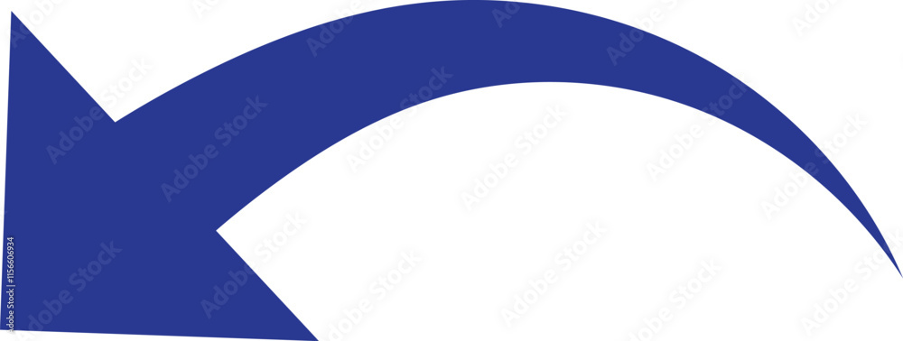Hand painted, hand draw sketchy curve arrow blue arrow isolated on white background. This has clipping path. Hand painted, hand draw sketchy curve arrow blue arrow isolated on white background. This has clipping path.