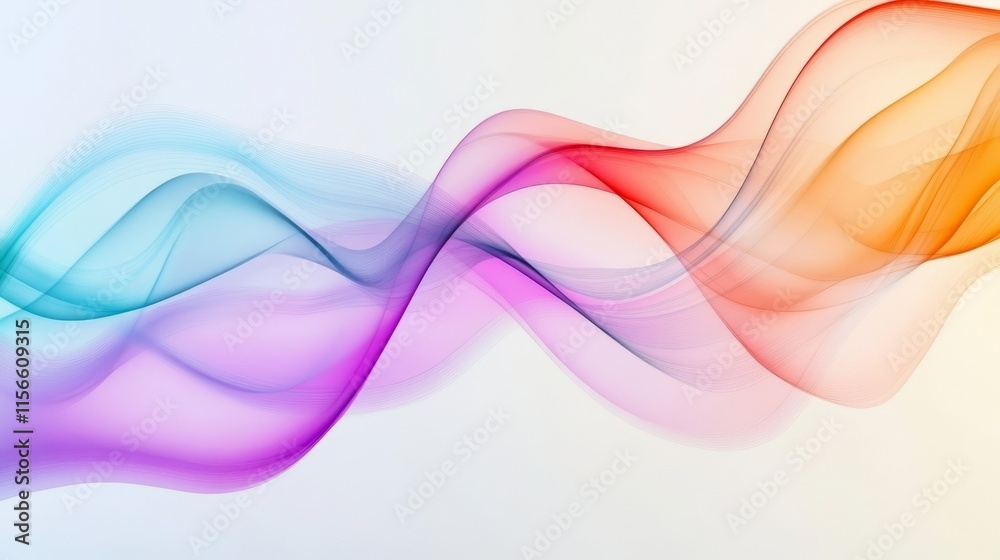 A colorful wave with a white background A colorful wave with a white background