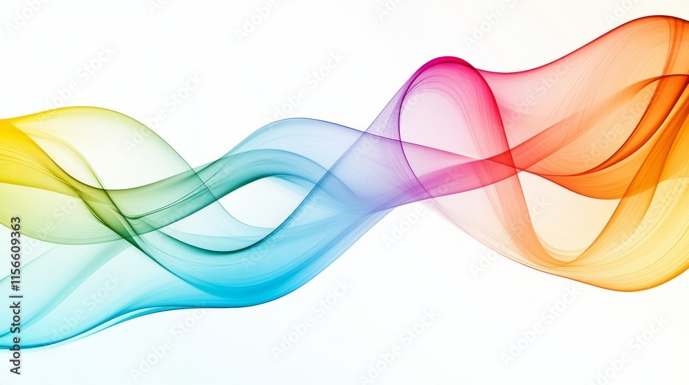 A colorful wave with a rainbow in the middle A colorful wave with a rainbow in the middle