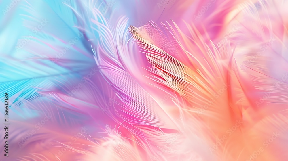 Pastel Feathers: A Dreamy Abstract of Soft Hues and Delicate Textures Pastel Feathers: A Dreamy Abstract of Soft Hues and Delicate Textures