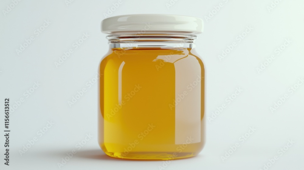 Homemade Honey Jar Kitchen High-Resolution Texture Clean Environment Close-Up View Natural Sweetener Concept Homemade Honey Jar Kitchen High-Resolution Texture Clean Environment Close-Up View Natural Sweetener Concept