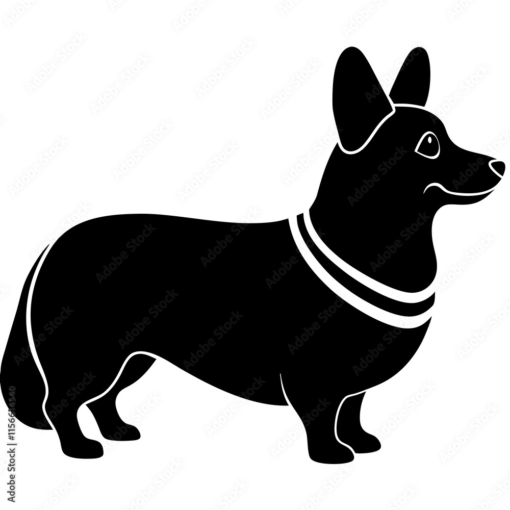 Corgi Silhouette vector illustration Corgi Silhouette vector illustration