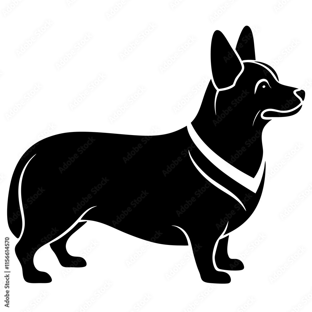 Corgi Silhouette vector illustration Corgi Silhouette vector illustration