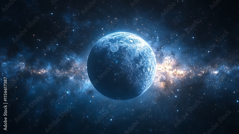 Celestial Body Glowing In A Starry Nebula Celestial Body Glowing In A Starry Nebula