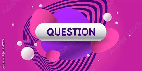 Help in solving the problem. A question that needs an answer. Elements for transmitting information. Modern graphics for design.
