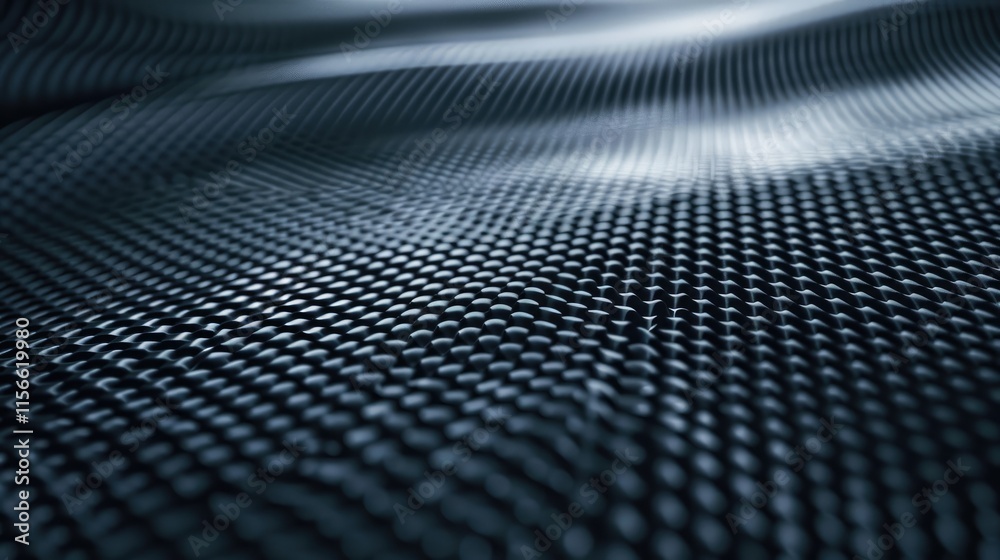 Abstract close-up of textured dark material with a wave-like pattern. Abstract close-up of textured dark material with a wave-like pattern.