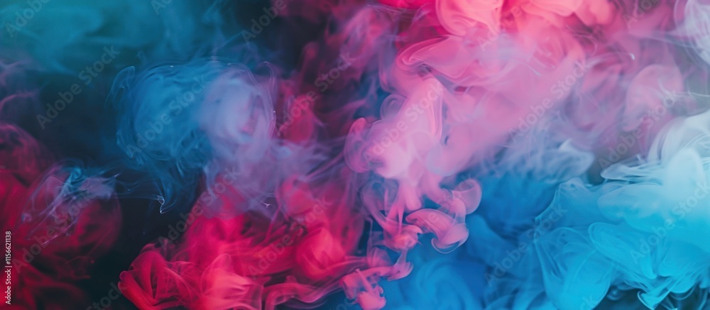 Fototapeta premium Abstract colorful smoke swirls.