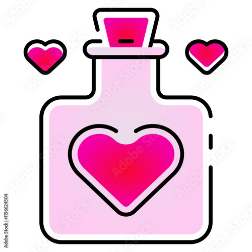 love potion icon outline gradient colour style. Suitable for website design, logo, app, UI and etc. Based on the size of the icon in general, so it can be reduced.