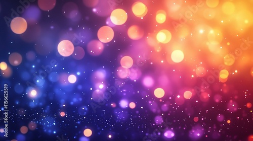 Abstract Blurred Background in Orange, Blue, and Purple Tones