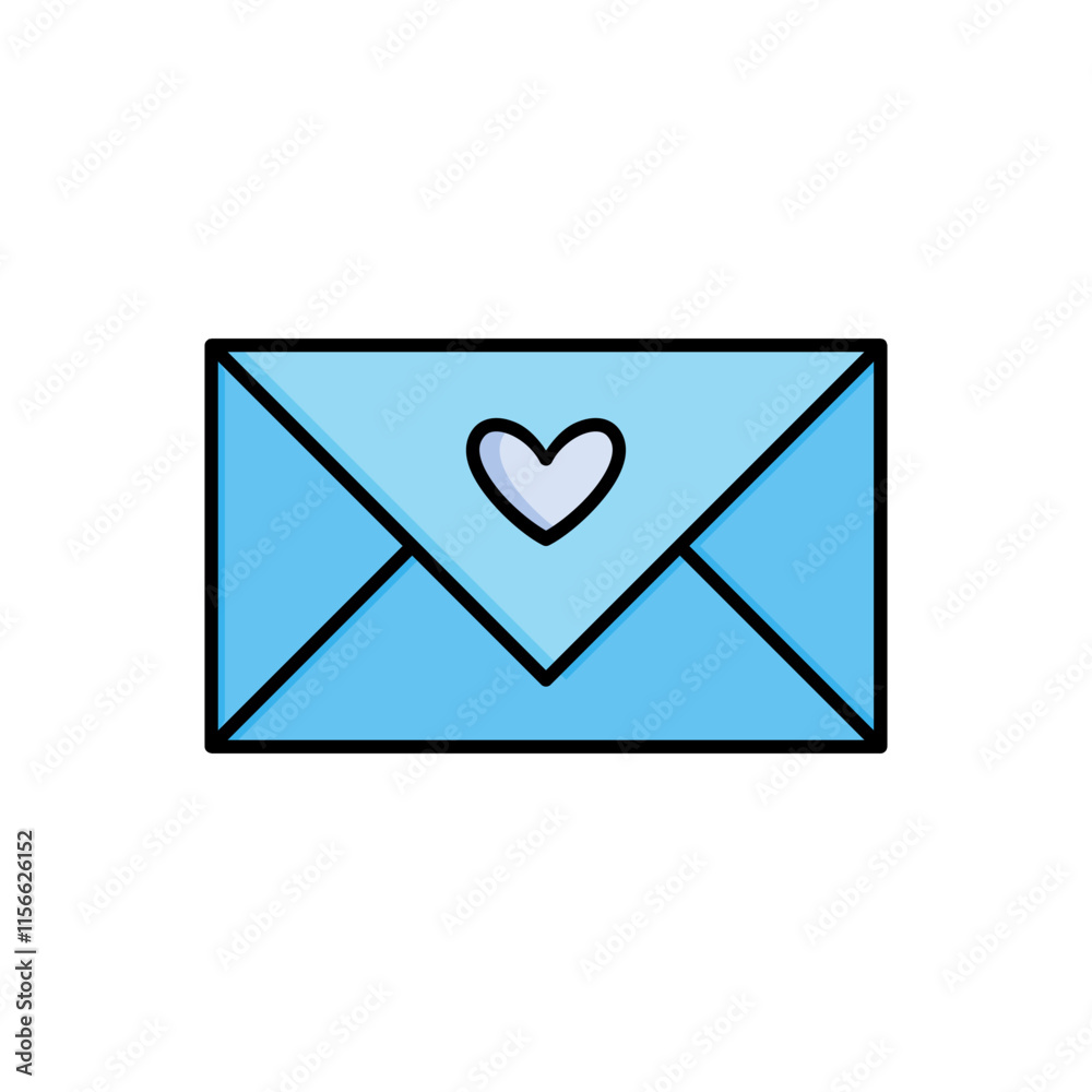 Cute envelope vector icon flat design symbol. Cute envelope vector icon flat design symbol.