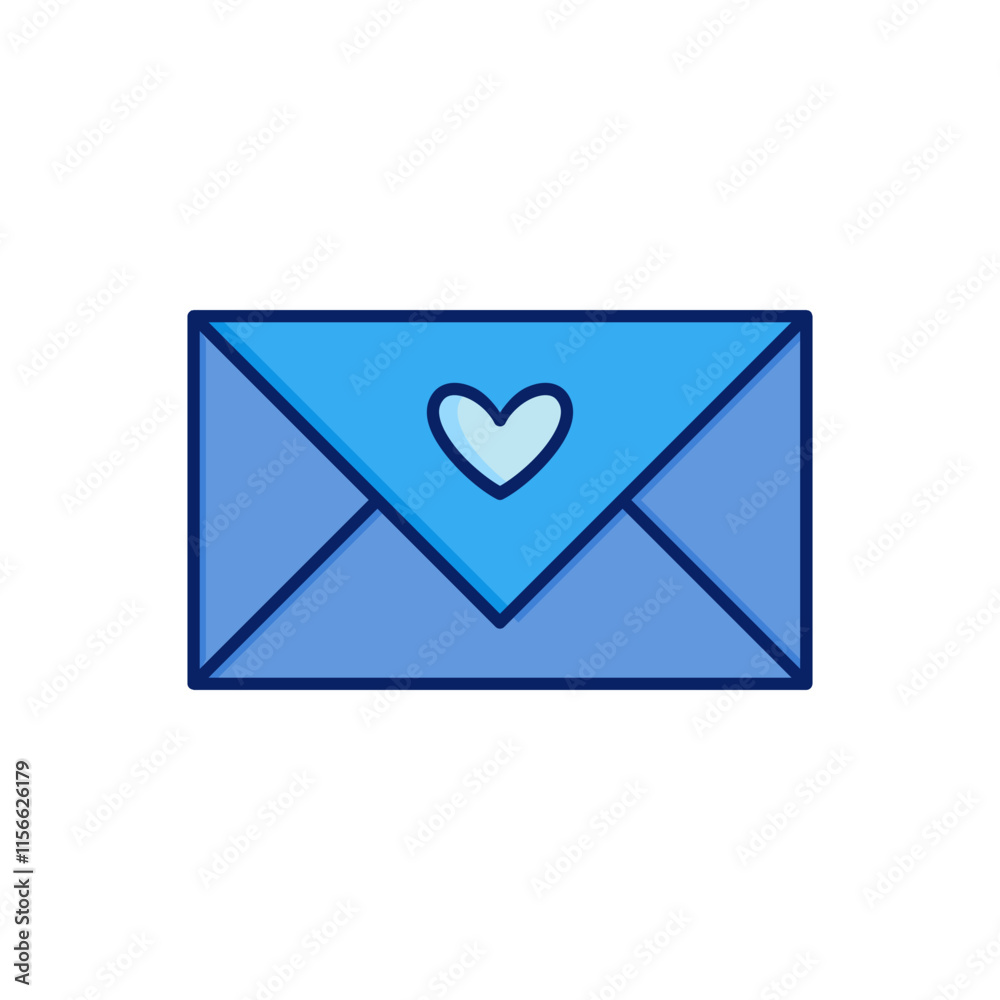 Cute envelope vector icon flat design symbol. Cute envelope vector icon flat design symbol.