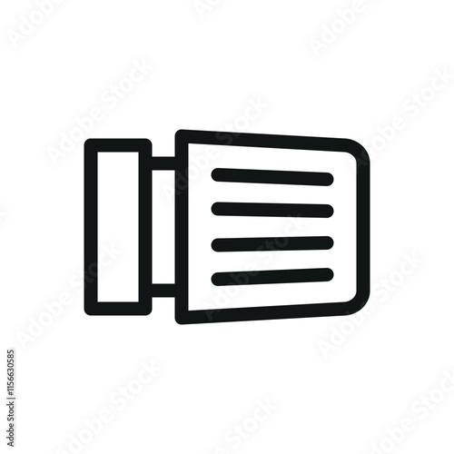 Thermostatic head isolated icon, thermostatic radiator valve head vector symbol with editable stroke