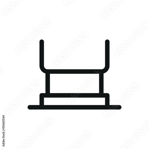 Boiler overheat thermostat isolated icon, overheat limit thermostat for gas heater vector symbol with editable stroke