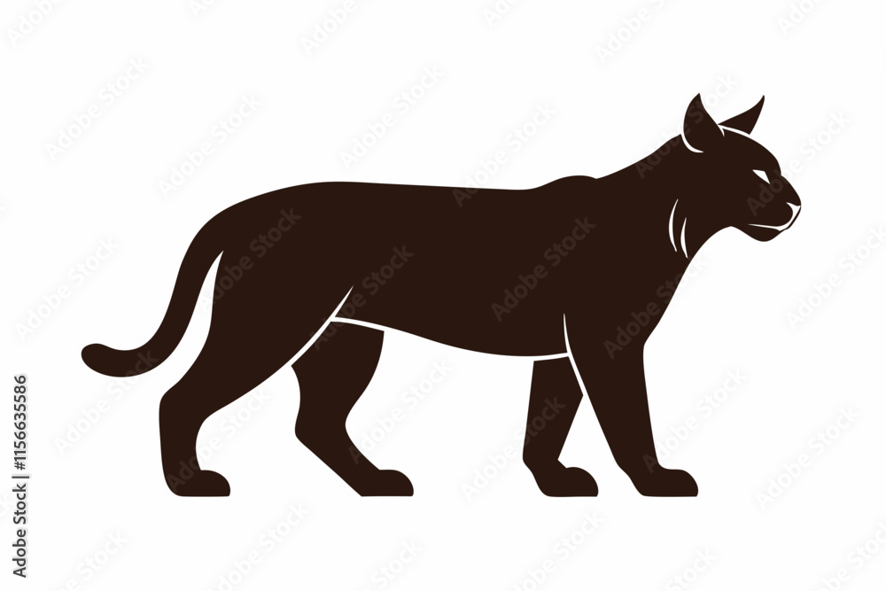bobcat silhouette icon vector bobcat silhouette icon vector