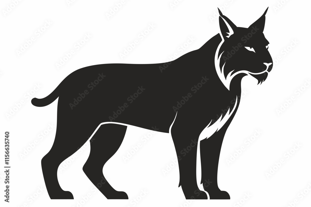 bobcat silhouette icon vector bobcat silhouette icon vector