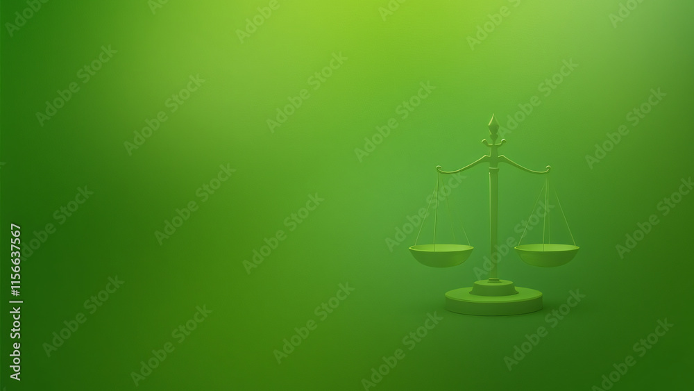 A balance scale representing justice, set against a calming green backdrop, symbolizing fairness. A balance scale representing justice, set against a calming green backdrop, symbolizing fairness.
