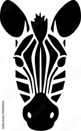 zebra black silhouette vector logo