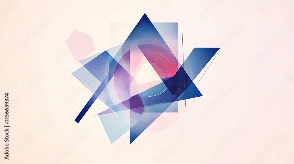 Abstract Blue Geometric Shapes with Clean Overlay Layer Design Abstract Blue Geometric Shapes with Clean Overlay Layer Design