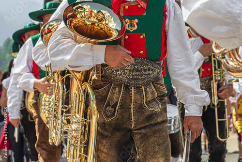 Musician in typical Ladin costume