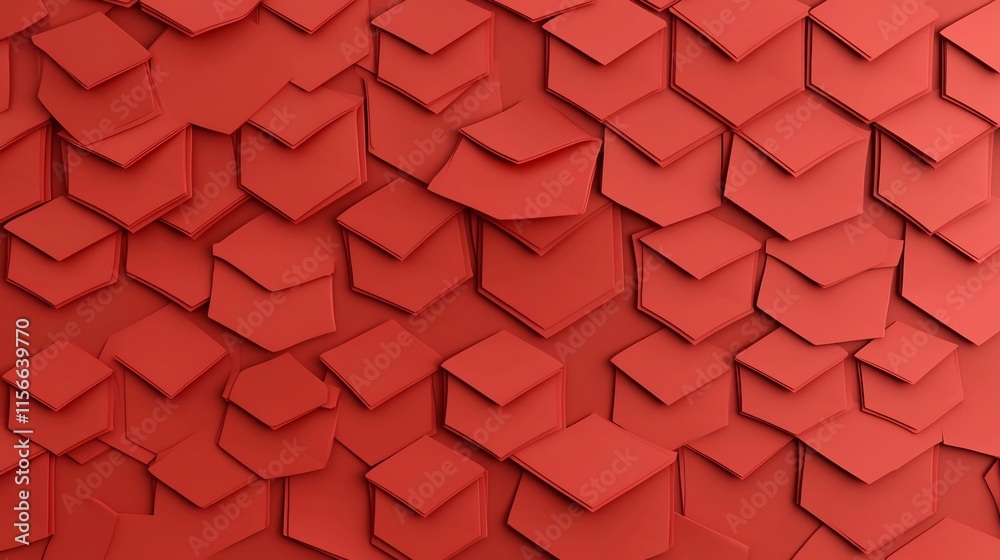 Seamless red envelope pattern forming a spiral shape with clean text area perfect for festive modern 3D design and digital art backgrounds Seamless red envelope pattern forming a spiral shape with clean text area perfect for festive modern 3D design and digital art backgrounds