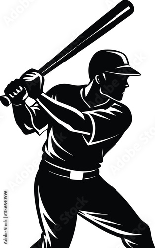 Baseball Player with Bat