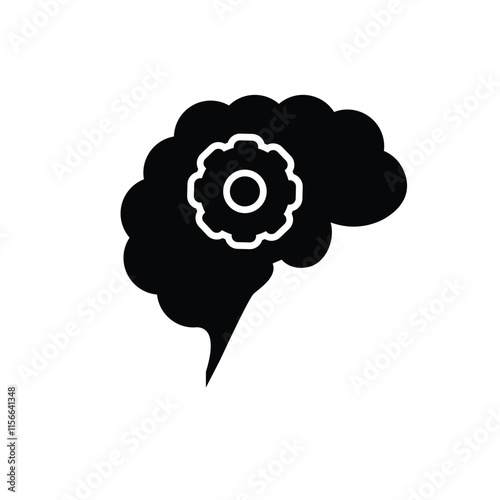 brain icon. think about money or the economy. Thinking, refreshing the mind, brain health, creative. vector illustration. Solid design style