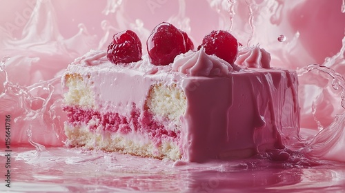 Pink Raspberry Cake: A Delicious Sweet Treat photo