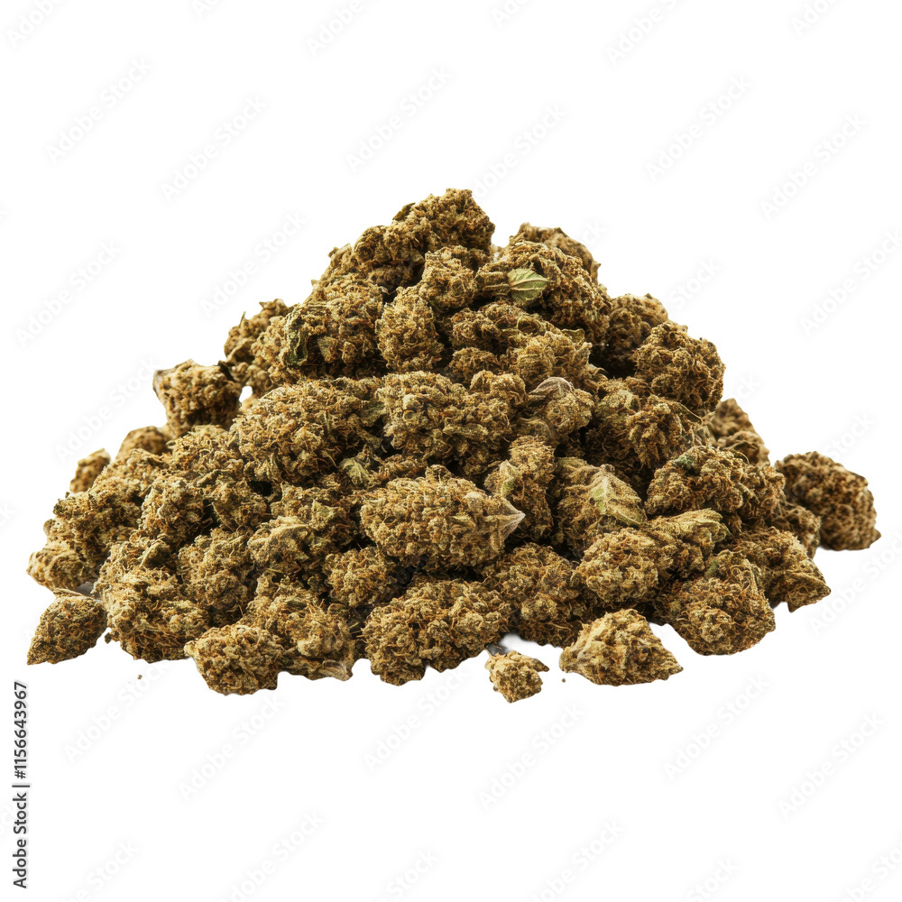Pile of dried herbs isolated on transparent background Pile of dried herbs isolated on transparent background