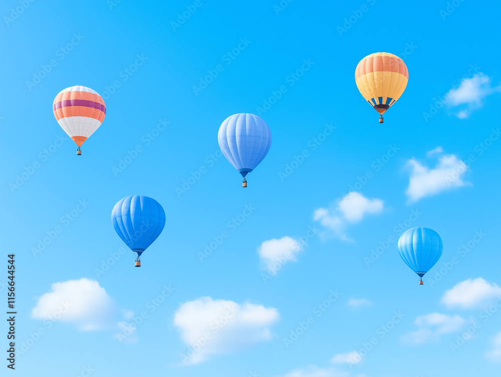 Fototapeta premium A Colorful Hot Air Balloon Festival Filling the Sky